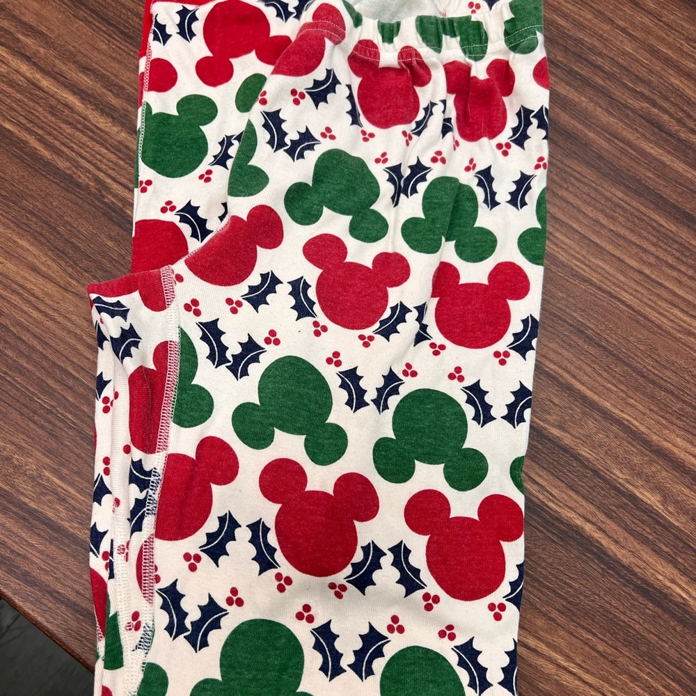 Hanna Andersson Disney Red and Green Holiday Unisex Pajama Pants